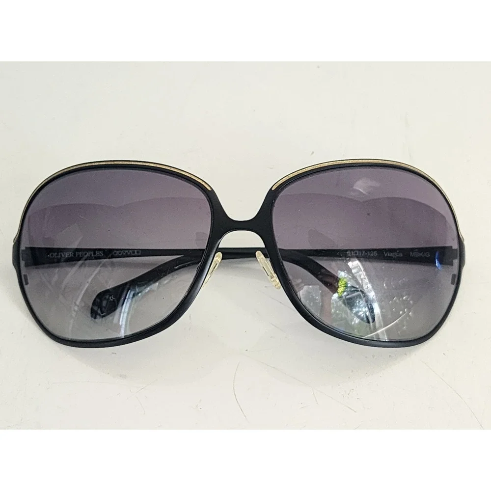 Oliver Peoples Vianca Sunglasses Matte Black Gold Butterfly 61 17 125 MBK/G